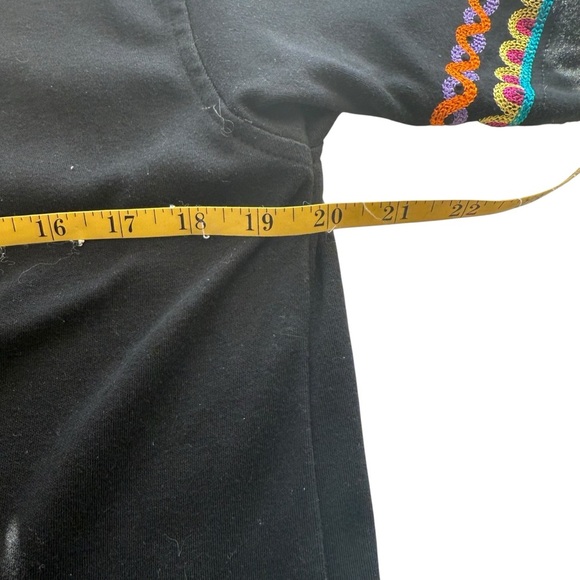 Lisa International Black Embroidered Jersey Knit Cardigan Tank Top Set Large - Picture 9 of 14